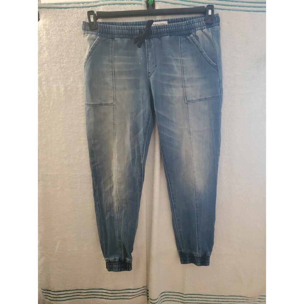 Levi's Denizen Mid Rise  Pull On Moto Jogger Jeans Stretch Cropped Tapered Hem